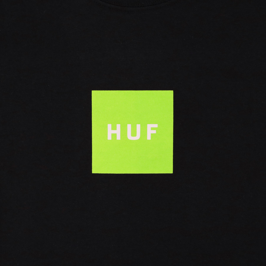 Футболка мужская HUF Essentials Box Logo артикул:TS01666-BLACK - купить в магазине Дайс