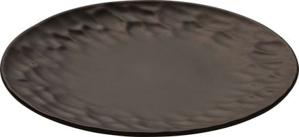 CARVED - Тарелка обеденная с рельефным краем 23 см тёмно-коричневая фарфор CARVED артикул 7011223/191118, PLAYGROUND