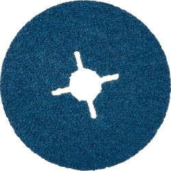 Фибровый шлифовальный круг по металлу DEBEVER 125 мм P24 (со шлицами), циркониевый корунд, 5 шт