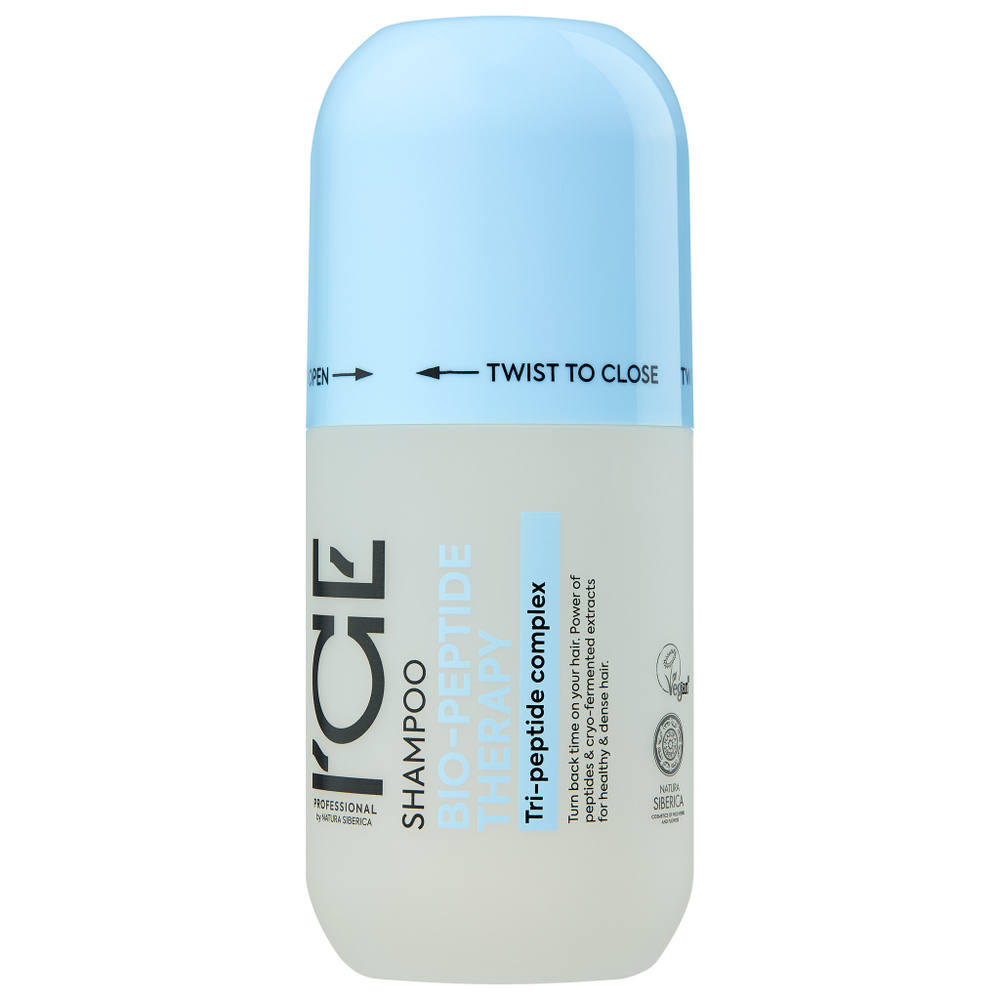 Шампунь ICE Shampoo Bio-Peptide Therapy для восстановления и уплотнения тонких и ломких волос - 250 мл.