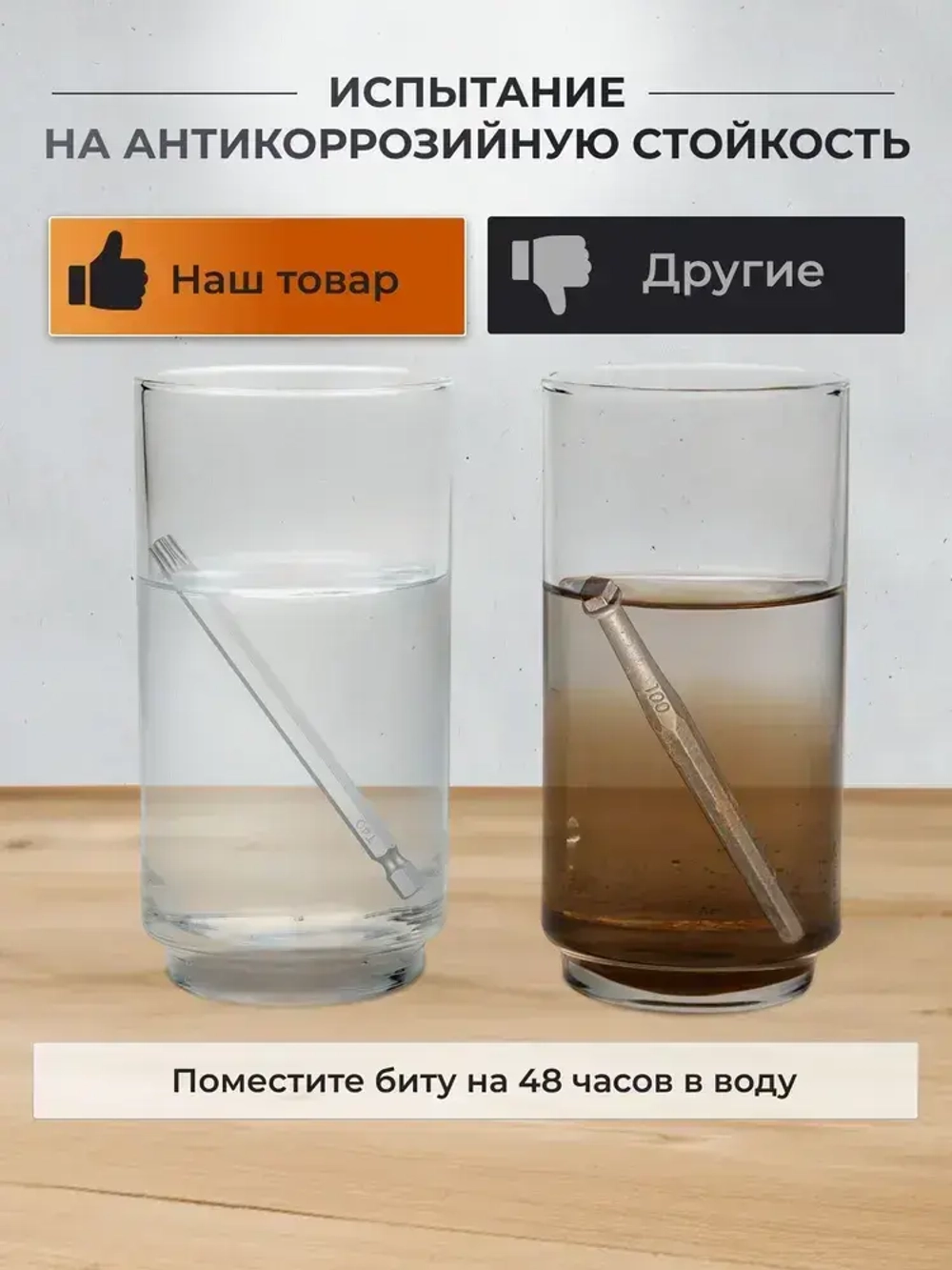 Набор шестигранных бит для шуруповерта 11шт, 100мм