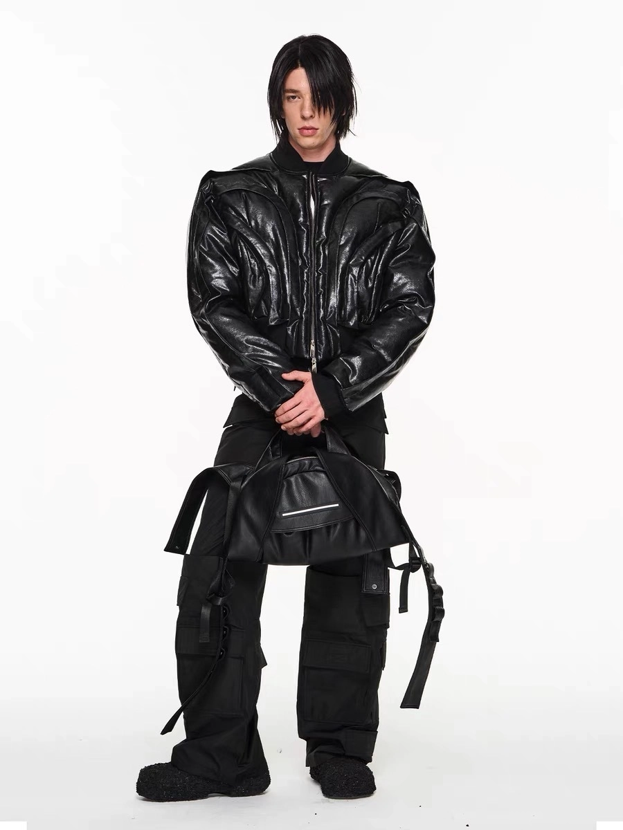 Пуховик BLIND "Dracula" Leather Puffer Jacket