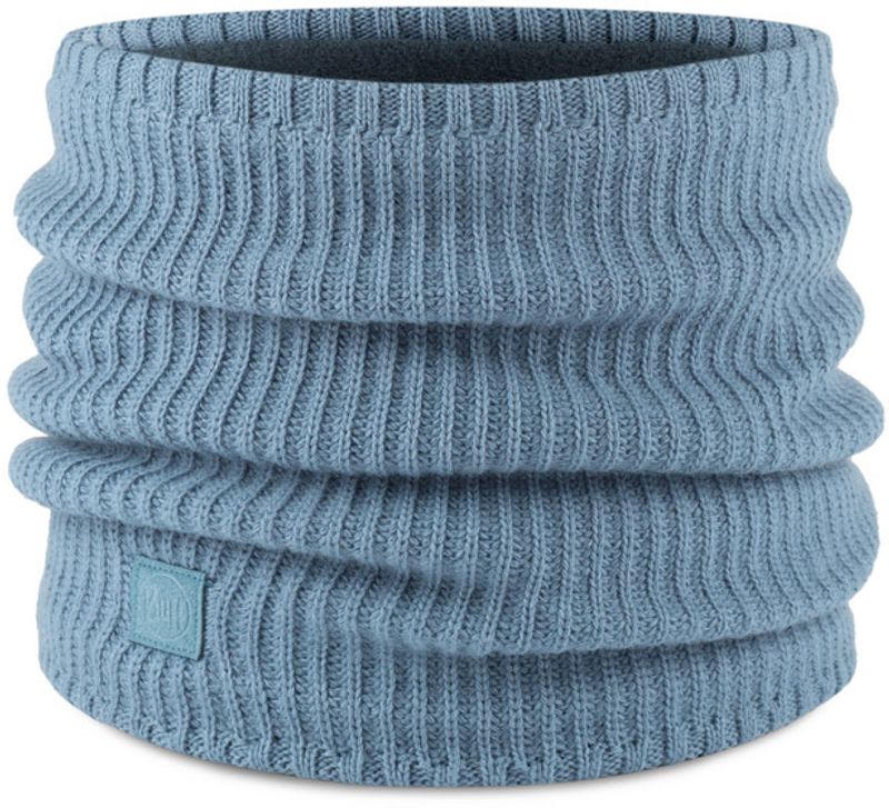 Вязаный шарф-труба с флисом Buff Neckwarmer Knitted Fleece Rutger Light Blue Фото 1