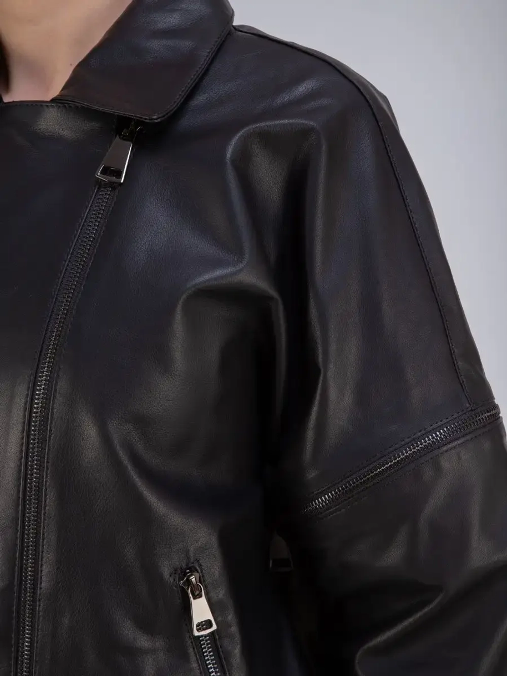 Куртка женская из натуральной кожи оверсайз Турция