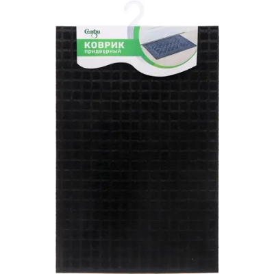 Коврик придверный 38*58см»Мозаика» черный