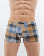 Мужские трусы-боксеры +size из ткани в цветную клетку (Размер: XXXL) (Цвет: красная шотландка)