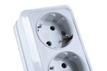 UNIVersal Олимп Белый Розетка 4-местная с заземляющими контактами 16А 220В ОП 1163
