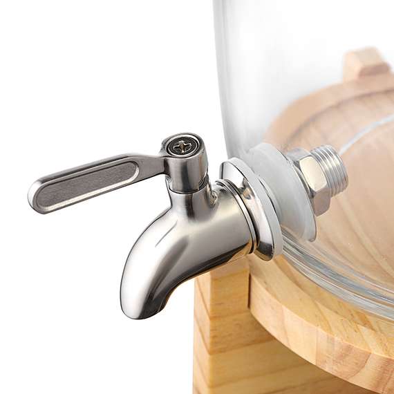 Диспенсер для напитков на деревянной подставке flo, 5,4 л