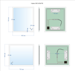 Зеркало MIXLINE "Норма" ЭКОНОМ 600*700 (ШВ) сенсорный выкл, светодиодная подсветка, универс.крепеж