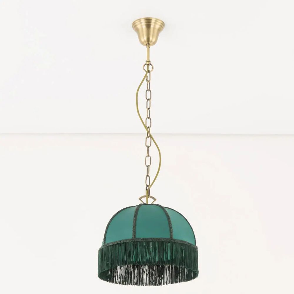 Citilux Базель CL407112 Подвесной светильник с зелёным абажуром