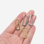 Швензы-овалы (Конго, Бублик) "Графика" 25*2,5мм, родирование