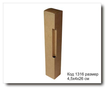 Коробка Код 1316 размер 4,5х4х26 см для диффузора (крафт картон)