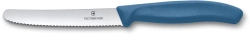 Нож Victorinox для томатов и сосисок лезвие 11 см волнистое, синий