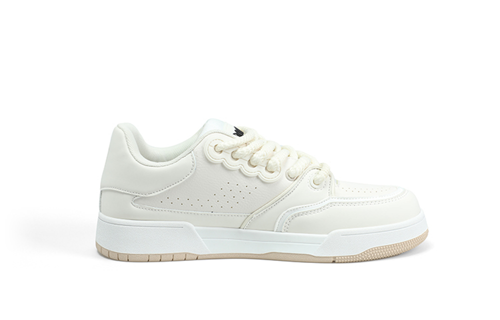 IDLE IDOL Stylish Skateboarding Shoes Unisex Ecru