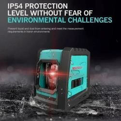 Лазерный уровень Mileseey L52R, с магнитным держателем, крепежной лентой, красный луч, Нивелир, для небольших помещений версия от ААх2 батареек