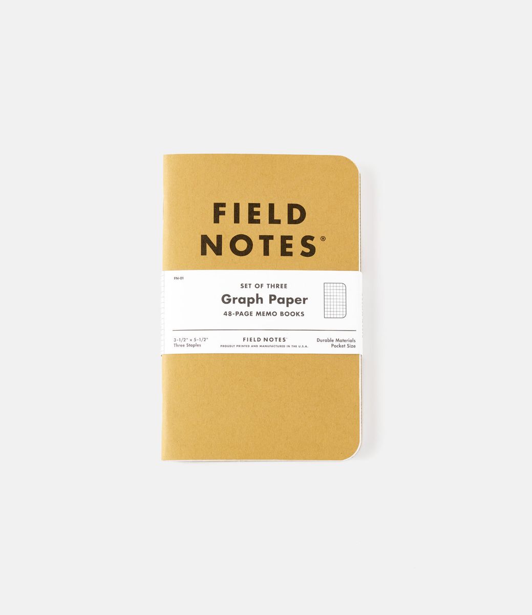 Field Notes Original Kraft — набор блокнотов в клетку