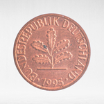 Germany, 1 Pfennig, 1995, (Karlsruhe Mint - "G"), VF