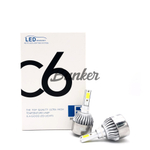 Светодиодные лампы C6, цоколь H3 (эконом) в головной свет, (компл)