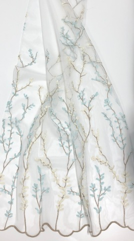 Тюль с вышивкой Sofia арт. Sakura MRT 09 col 09 (высота 300 см, Турция)