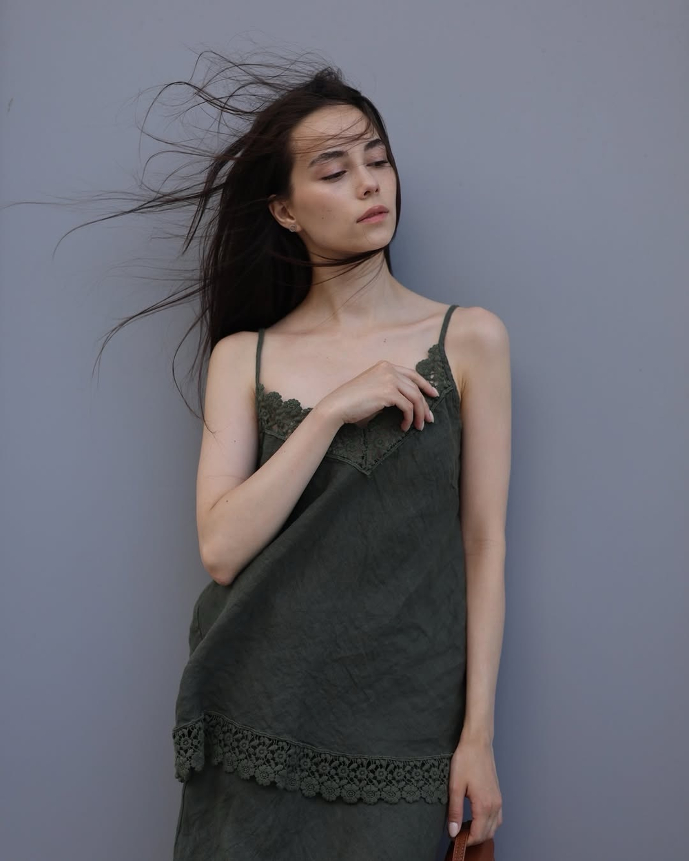 комплект изо льна: топ и юбка