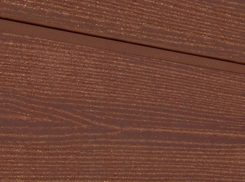 Cайдинг  из ДПК. Sorbus Радиальный распил. Цвет терракот.