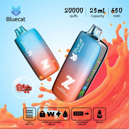 Bluecat BC20000 Вишнёвый гранат 20000 затяжек 20мг Hard (2% Hard)