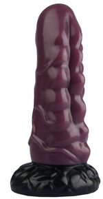 Кориневая анальная втулка с венками - 18 см. (Цвет: коричневый)