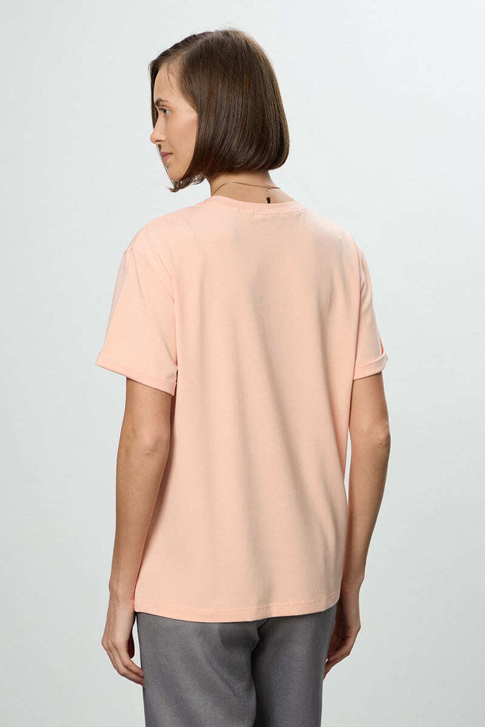 Футболка оверсайз лососевый