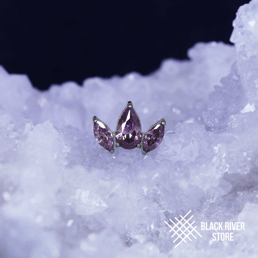 3K Pear Amethyst CZ