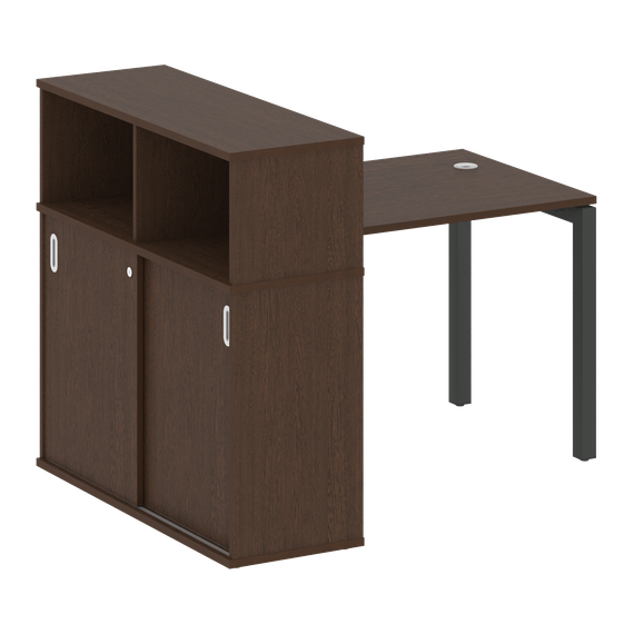 Метал Систем Куатро Стол письменный с шкафом-купе на П-образном м/к 50БП.РС-СШК-3.1 Т