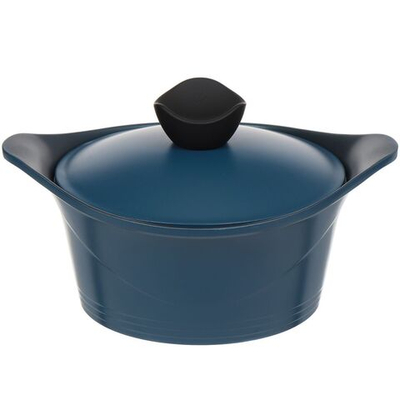 Кастрюля алюминий, антиприг, 2.5 л, с крыш, Daniks, Shoven, KI-T2020-2965C, индукц