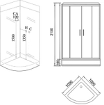 Душевая кабина Grossman Cosmo GR141 (100x100x215) дверь раздвижная,4 места