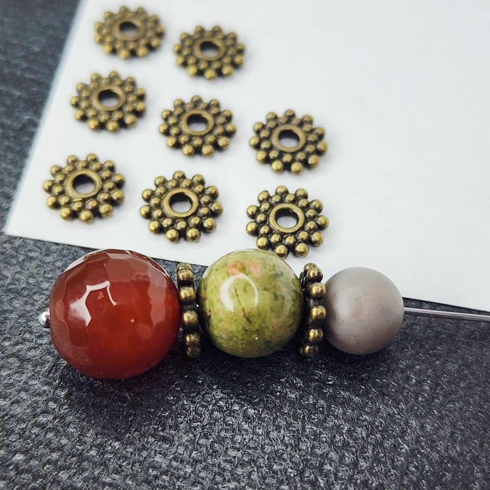 Разделитель для бусин, ювелирный сплав, 9×1.2 мм