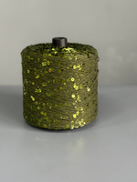 Пряжа Glam Shine пайетки 6+3 мм (127/болотный, глянцевые пайетки), 250м/100гр