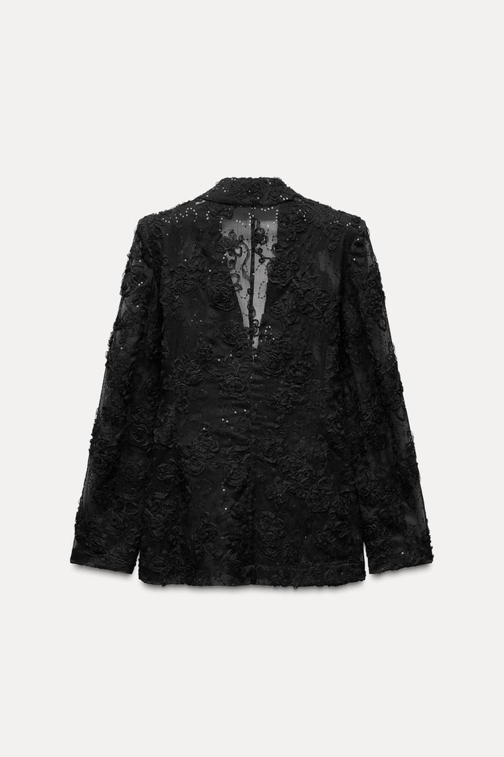 Zara black lace blazer online