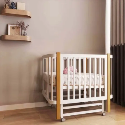 Кроватка ANTEMI Terra Light NEW с маятником, 100х70, арт. НИК 17БД Белый/Дерево