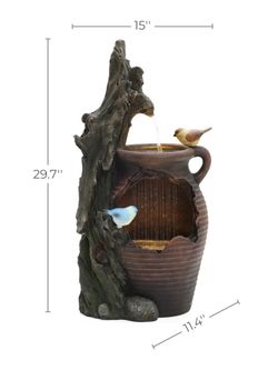 Waterfall Фонтан декоративный Канарейка с подсветкой