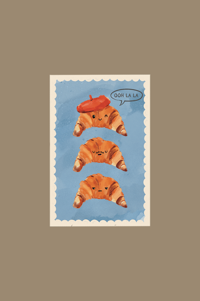 Открытка Месье Круассан / Paperie