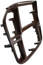 Магнитола для Toyota Land Cruiser 100, Lexus LX470 1998-2002 (кондиционер или климат внизу, рамка дерево) - Teyes LUX ONE ROUND монитор 12.3" 2K QLED на Android 10, CarPlay, 4G SIM-слот