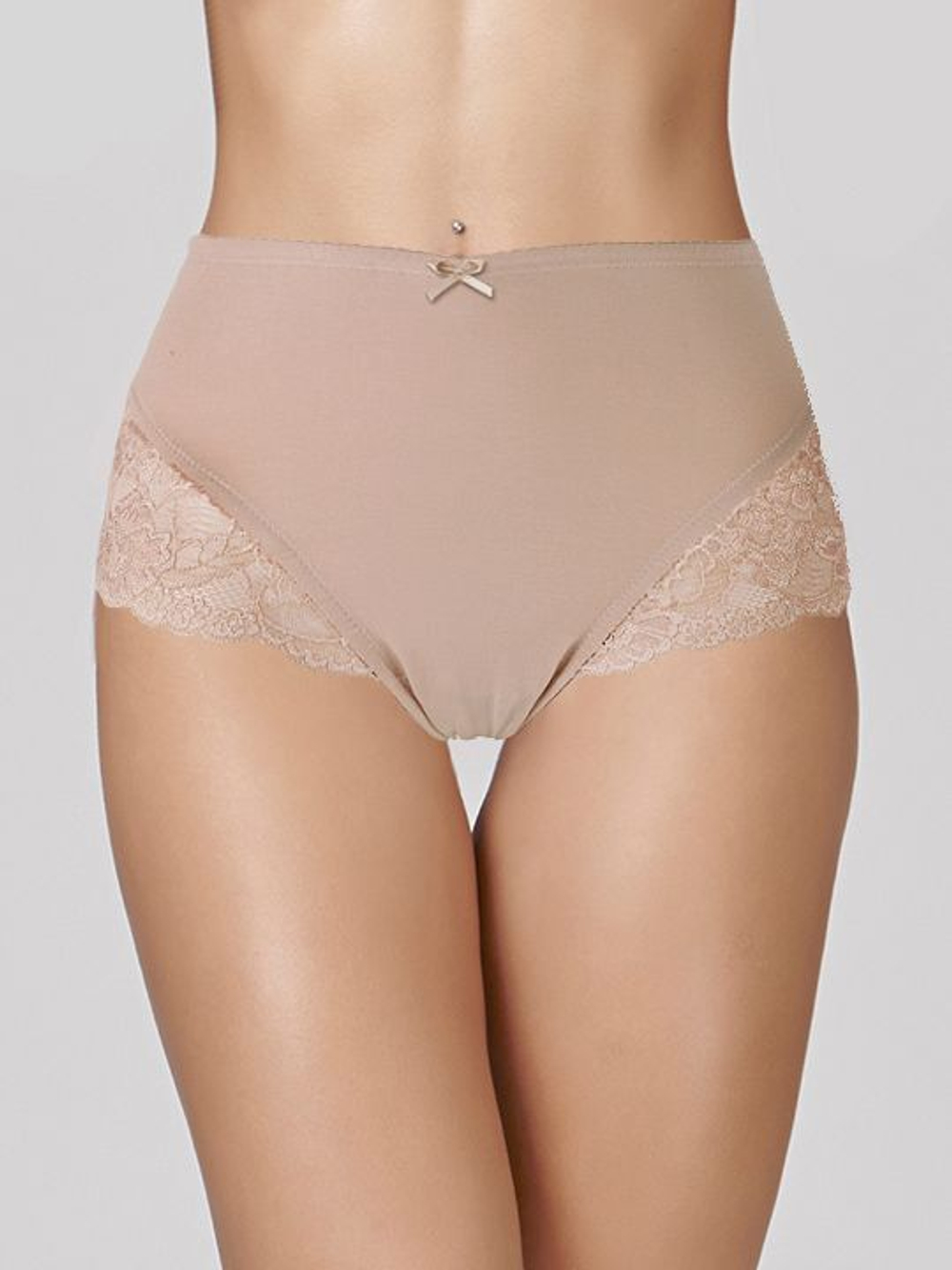 Трусики с высокой линией талии Girl&Boy (Размер: XXL) (Цвет: бежевый)