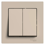 ATLASDESIGN 2-клавишный ВЫКЛЮЧАТЕЛЬ, сх.5, 10АХ, в сборе, ПЕСОЧНЫЙ