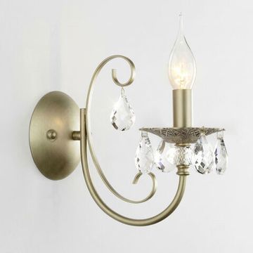 Бра с декором из хрусталя 1*Е14 3305/1 латунь Alda Eurosvet