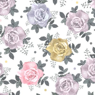 Нежные розы с серыми листьями