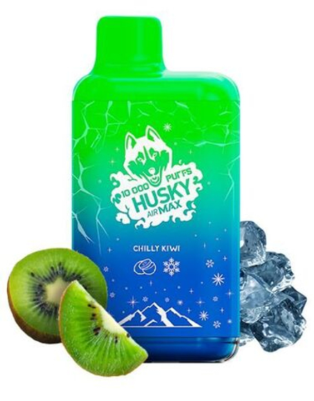 Husky Airmax Chilly kiwi - киви-лёд 10000 затяжек 20мг Hard (2% Hard)