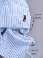 Шапка для мальчика со снудом осенняя