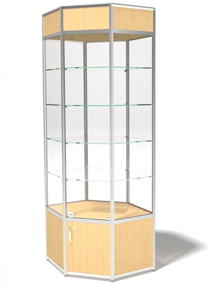 Витрина демонстрационная с фризом угловая ВДА-03/12уф