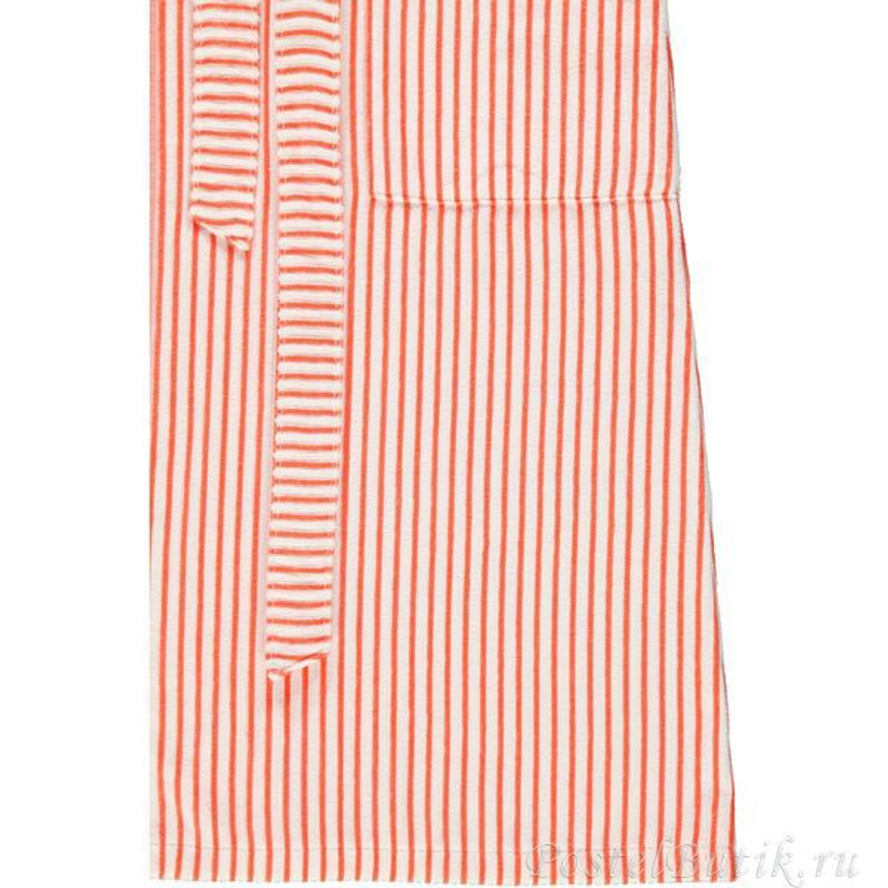 Велюровый халат с воротником Schalkragen Velours 3423 бело-маковый от Cawö Германия