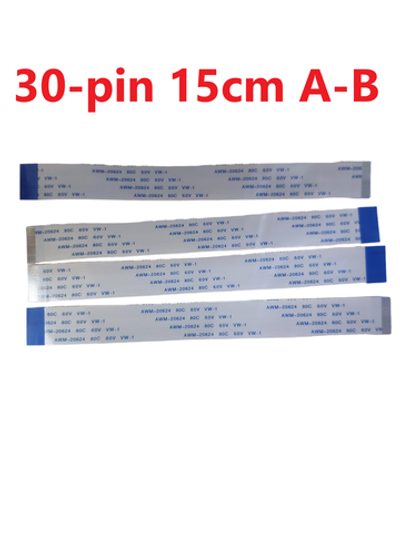Шлейф FFC 30-pin Шаг 0.5mm Длина 15cm Обратный A-B AWM 20624 80C 60V VW-1