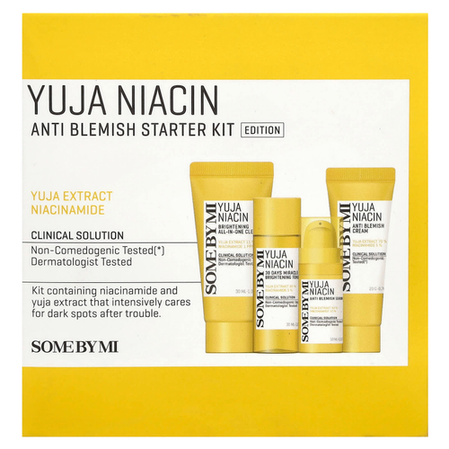 SOME BY MI, Yuja Niacin, стартовый набор для устранения высыпаний, 4 шт.
