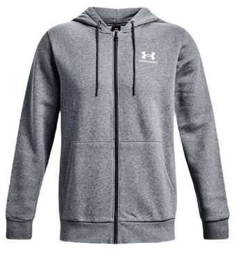 Мужская теннисная кофта Under Armour Men's UA Essential Fleece Full-Zip Hoodie - серый